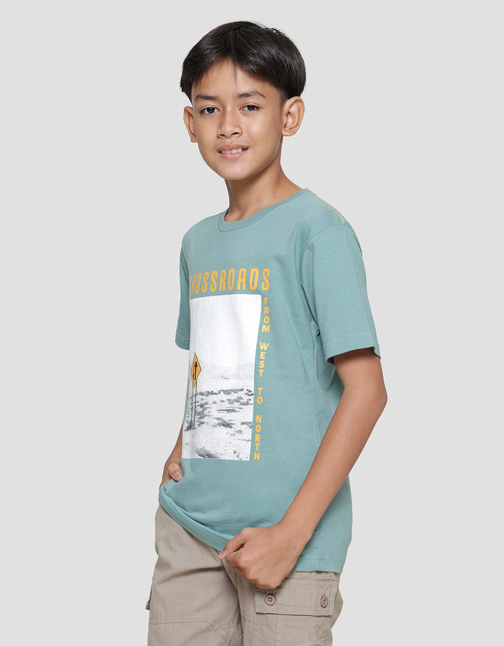 Nevada Print Picture Crossroads Kaos Lengan Pendek Anak Laki-Laki