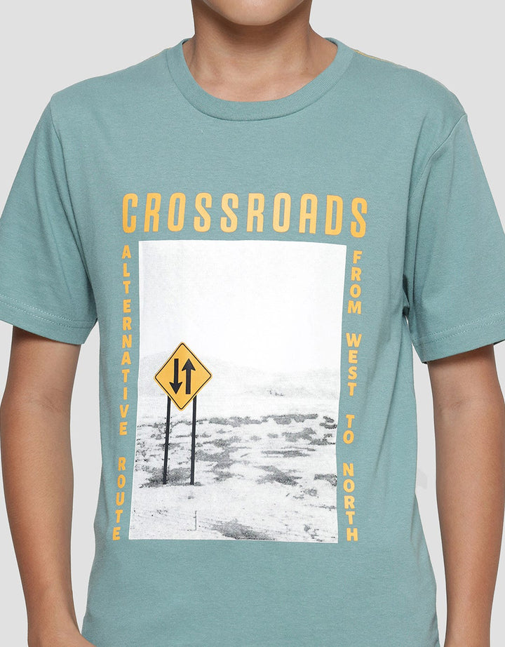 Nevada Print Picture Crossroads Kaos Lengan Pendek Anak Laki-Laki