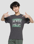 Nevada Print Never Give Up Boys Short Sleeve T-Shirt