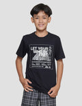Nevada Let Your Mind Be Free Print Kaos Lengan Pendek Anak Laki-laki