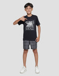 Nevada Let Your Mind Be Free Print Kaos Lengan Pendek Anak Laki-laki