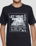 Nevada Let Your Mind Be Free Print Kaos Lengan Pendek Anak Laki-laki