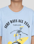 Nevada Boys Short Sleeve T-Shirt Skull Surf Print