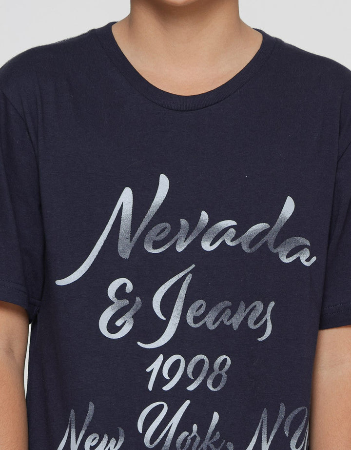 Nevada Kaos Lengan Pendek Anak Laki-laki Print Nevada Jeans 1998