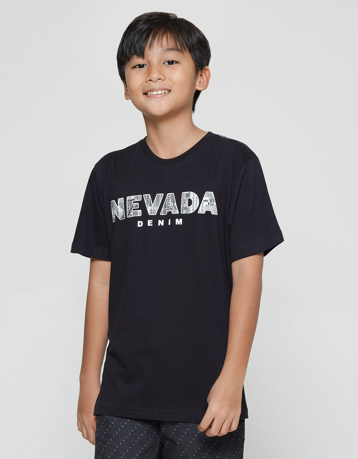 Nevada Print Nvd Denim Boys Short Sleeve T-Shirt