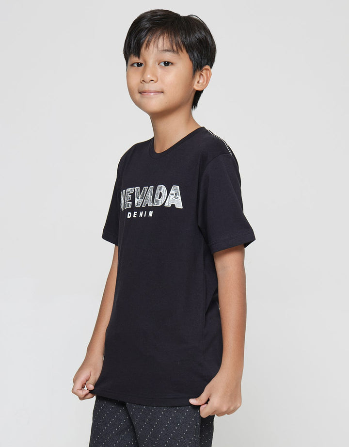 Nevada Print Nvd Denim Boys Short Sleeve T-Shirt