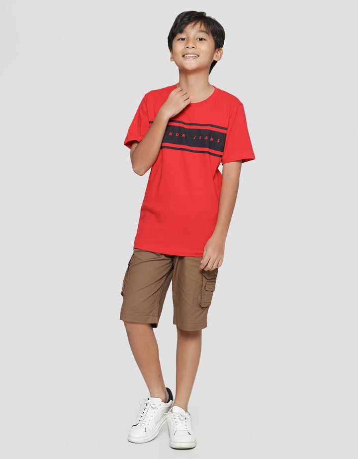 Nevada Boys Short Sleeve T-Shirt Print Stripes Nevada Jeans