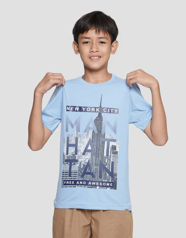 Nevada Boys Short Sleeve T-Shirt Photocity Manhattan Print