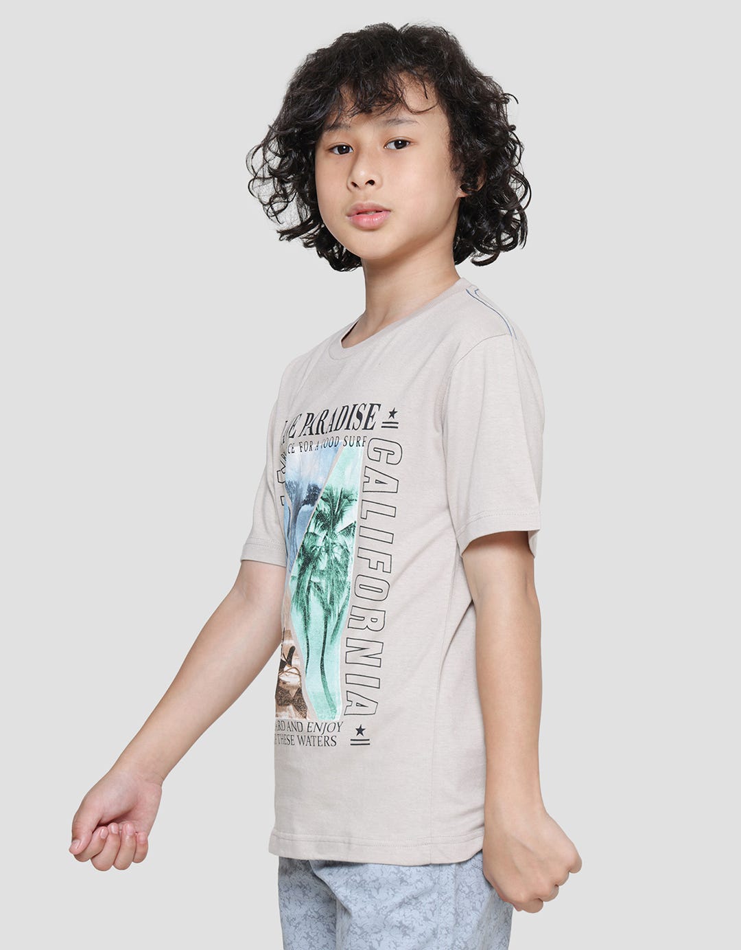 Nevada Print Wave Paradise Kaos Lengan Pendek Anak Laki-Laki
