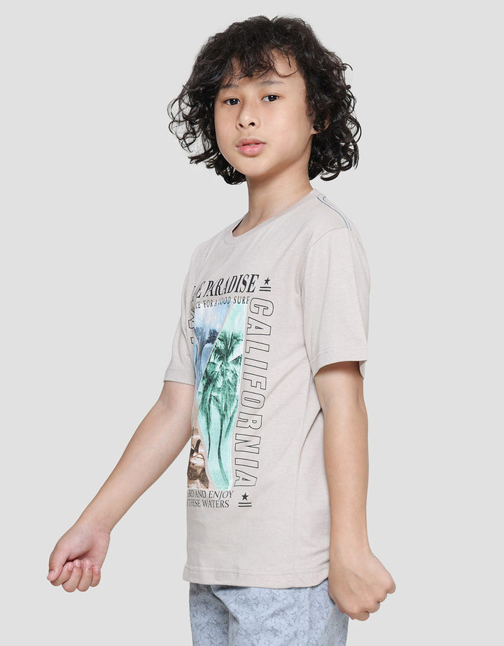 Nevada Print Wave Paradise Kaos Lengan Pendek Anak Laki-Laki