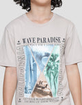 Nevada Print Wave Paradise Boys Short Sleeve T-Shirt
