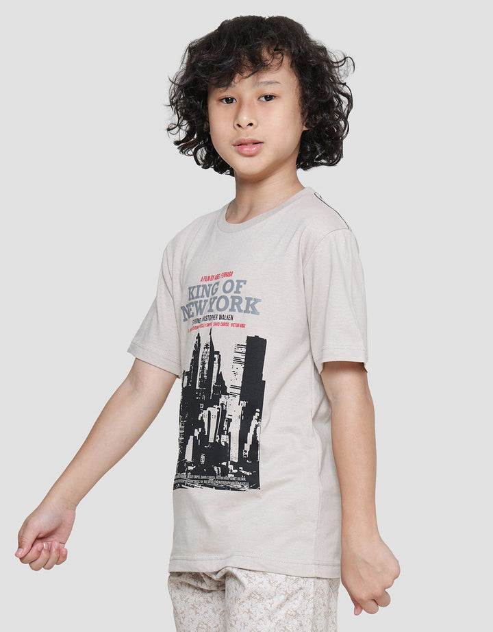 Nevada Print Shadow Of City Kaos Lengan Pendek Anak Laki-Laki
