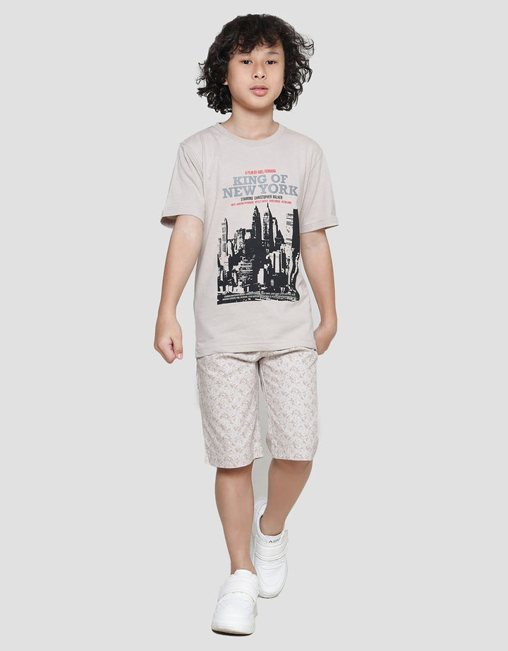 Nevada Print Shadow Of City Kaos Lengan Pendek Anak Laki-Laki