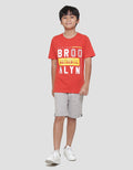 Nevada Brooklyn Print Kaos Anak Laki-laki