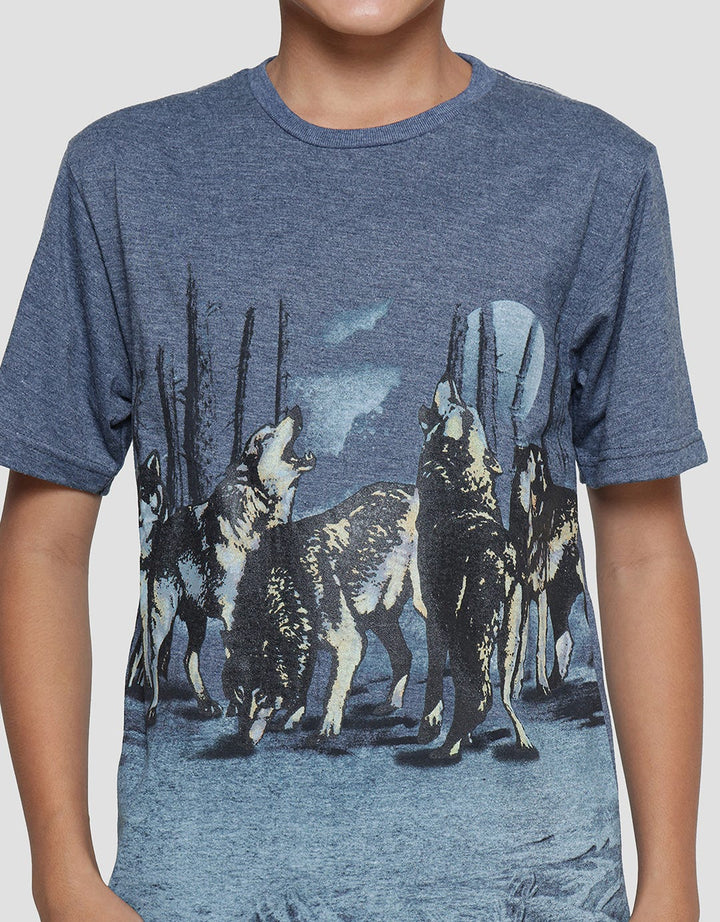 Nevada Wolf Community Kaos Anak Laki-laki