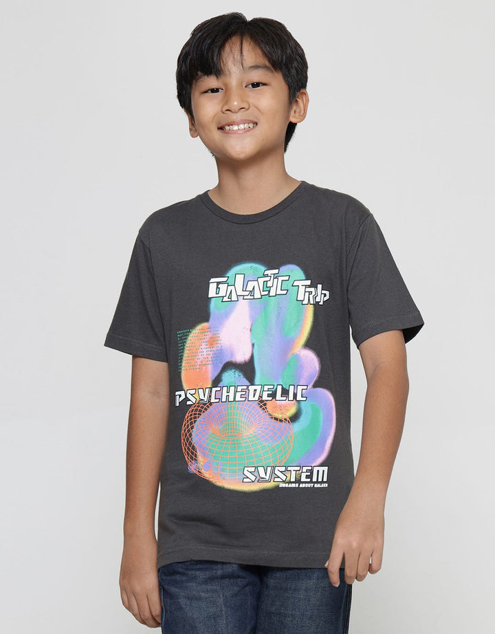 Nevada Space Galaxy Print Boys Short Sleeve T-Shirt