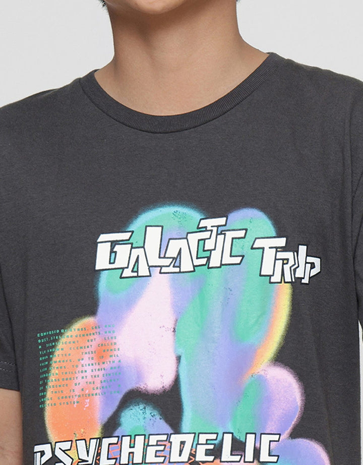Nevada Space Galaxy Print Boys Short Sleeve T-Shirt