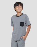 NevadaTextured Fancy Siro Kaos Lengan Pendek Anak Laki-laki