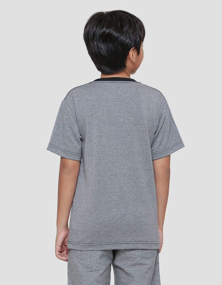 NevadaTextured Fancy Siro Boys Short Sleeve T-Shirt