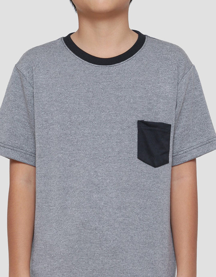 NevadaTextured Fancy Siro Boys Short Sleeve T-Shirt