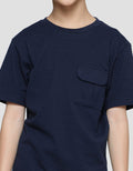 Nevada Textured Stripes With Pocket Boys Short Sleeve T-Shirt