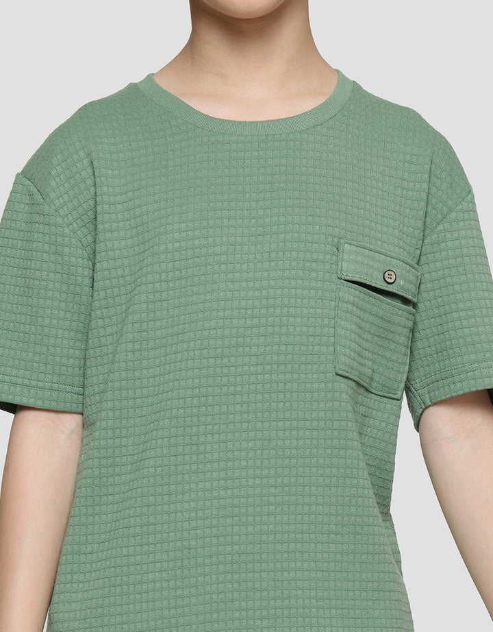 Nevada Textured Stripes With Pocket Kaos Lengan Pendek Anak Laki-laki