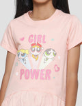 Powerpuff Girls Character Ruffle T-Shirt for Girls