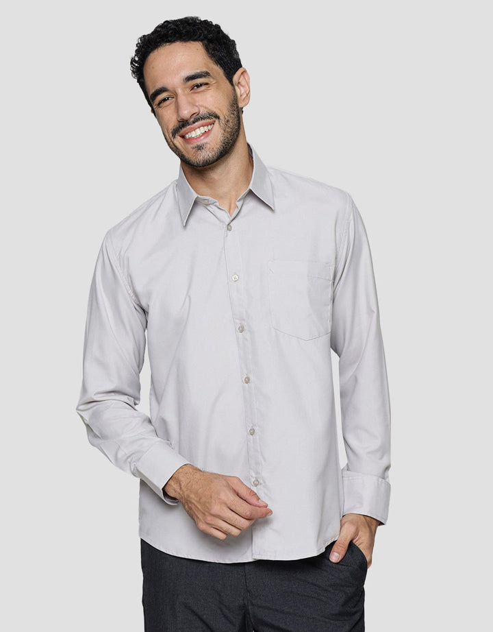 Cole Kemeja Lengan Panjang Slim Twill Pria