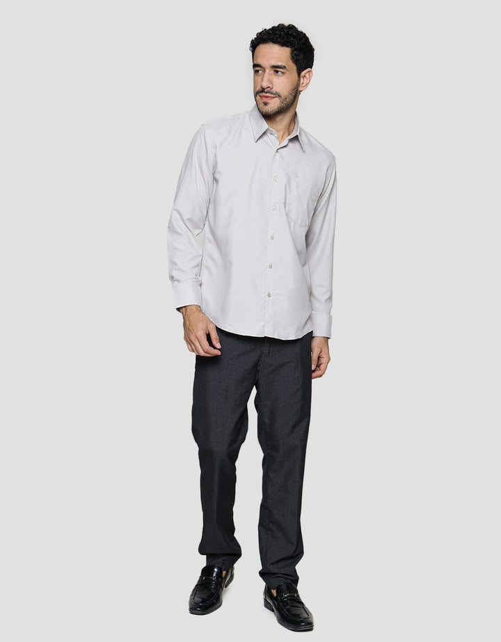 Cole Kemeja Lengan Panjang Slim Twill Pria