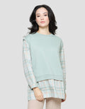 Nevada Comb Woven Checked Sweater Wanita