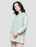 Nevada Comb Woven Checked Sweater Wanita
