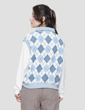 Nevada Polo Neck Argyle Pattern Sweater Wanita