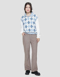 Nevada Polo Neck Argyle Pattern Sweater Wanita