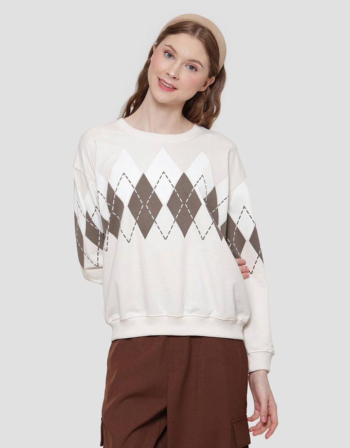 Nevada Argyle Pattern Women's Sweater