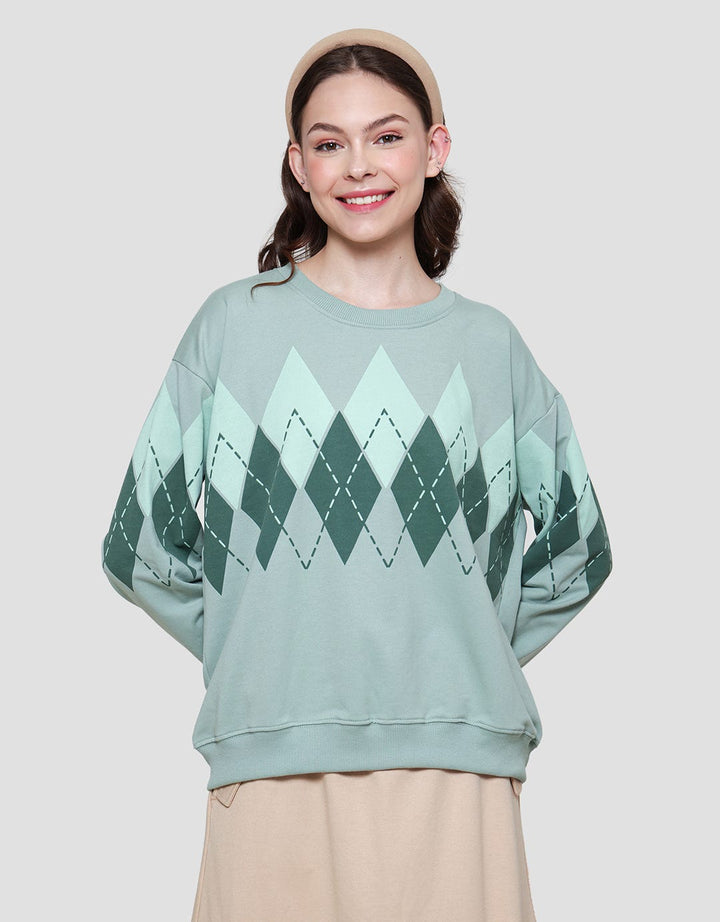 Nevada Argyle Pattern Women's Sweater