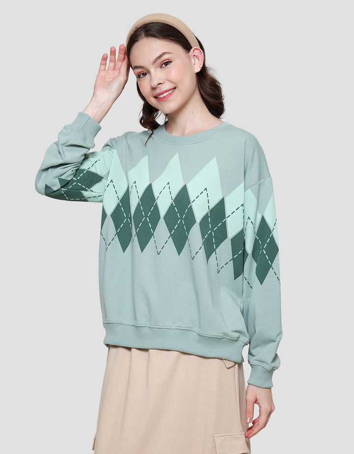 Nevada Argyle Pattern Women's Sweater
