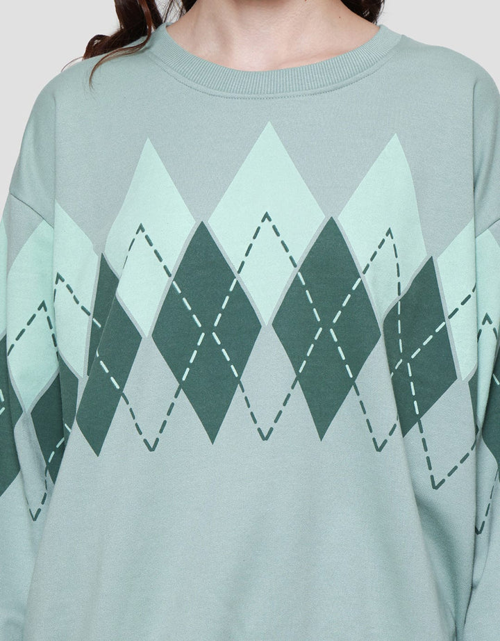 Nevada Argyle Pattern Women's Sweater