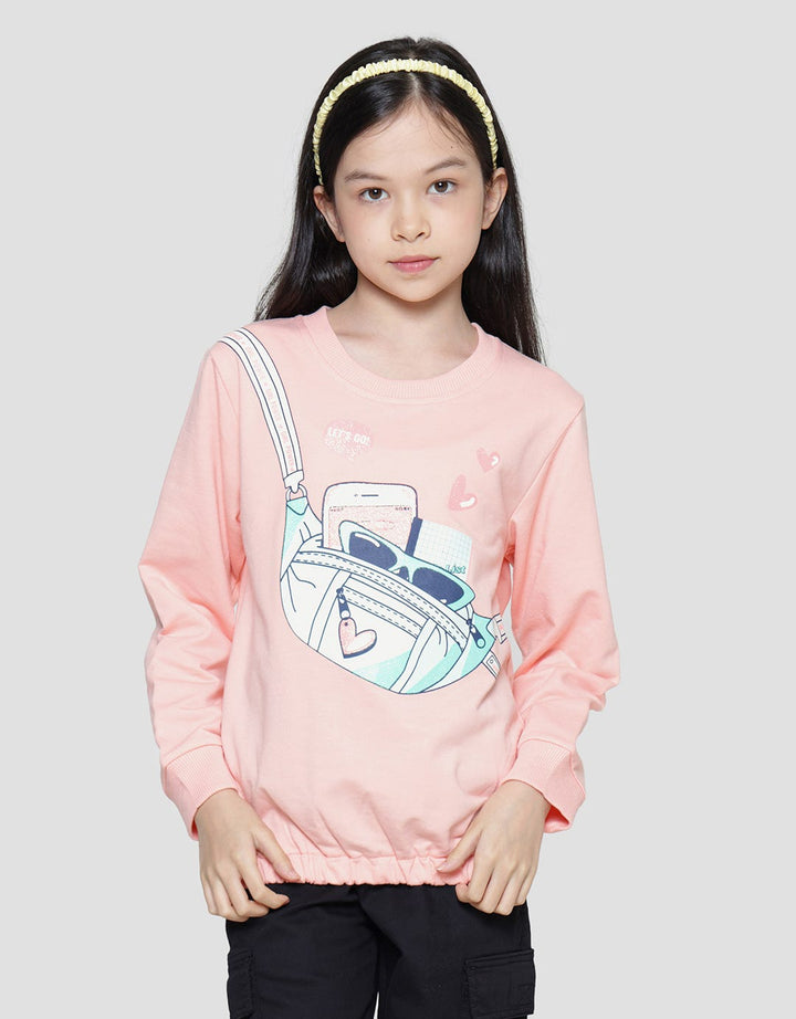 Nevada Sweater Knit Girls With Sling Bag Print