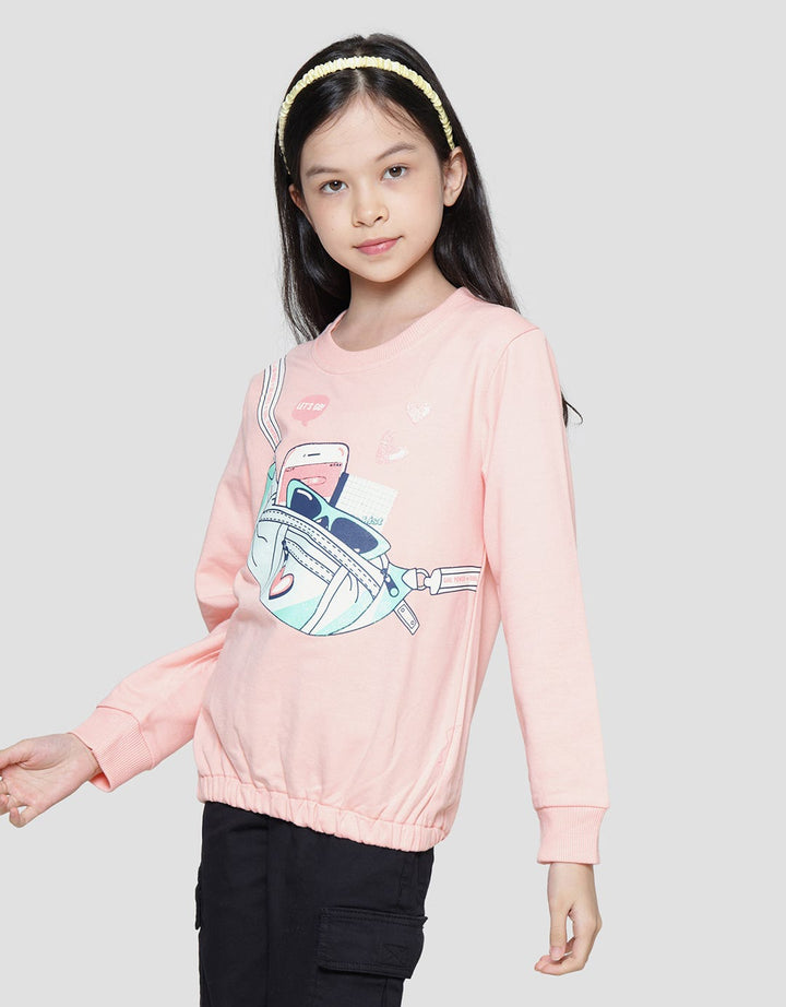 Nevada Sweater Knit Girls With Sling Bag Print