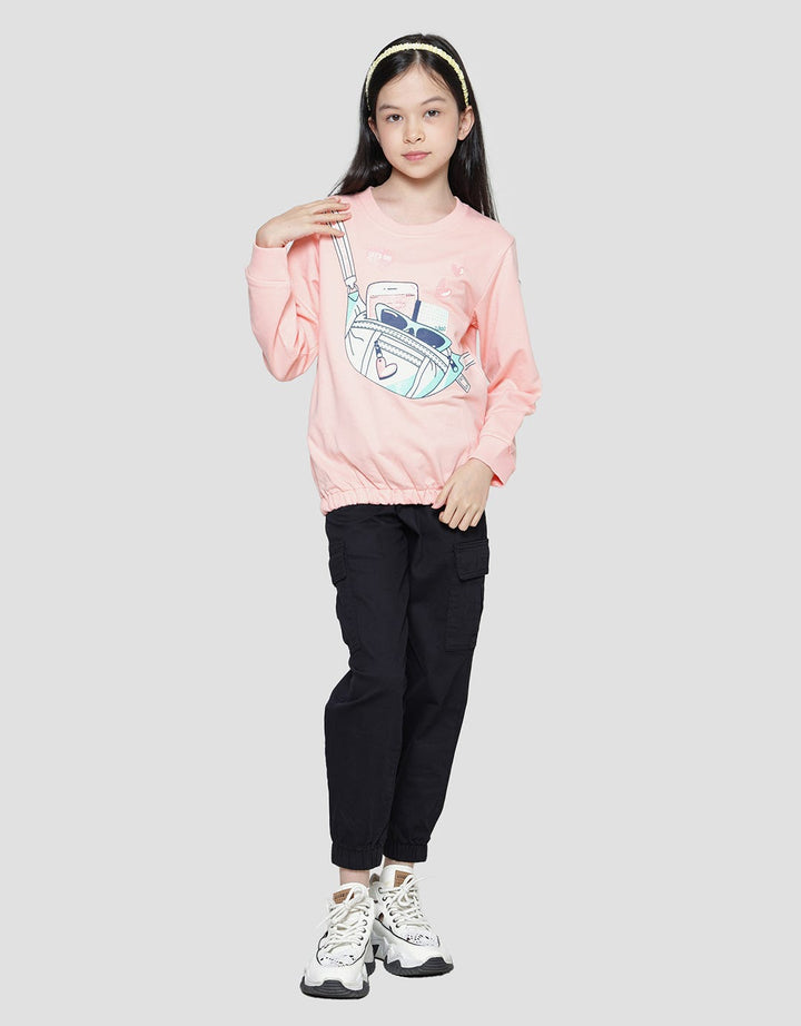 Nevada Sweater Knit Girls With Sling Bag Print