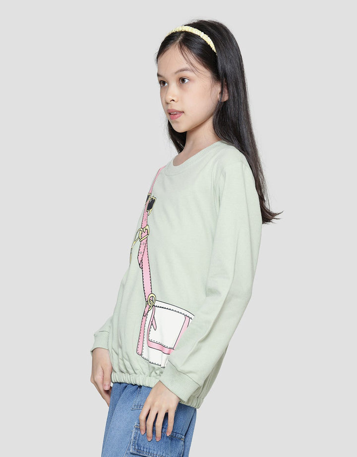 Nevada Knit With Sling Bag Print Sweater Anak Perempuan