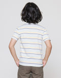 Little M Kaos Lengan Pendek Anak Laki-laki Print Stripes Monster Katun Combat