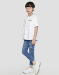 Koko Lengan Pendek Casual Jacquard Anak Laki-laki
