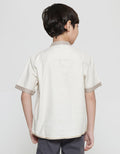 Little M Solid Linen Baju Koko Anak Laki-laki
