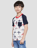 Little M Raglan Plane Boys T-Shirt