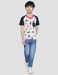 Little M Raglan Plane Boys T-Shirt