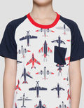 Little M Raglan Plane Boys T-Shirt
