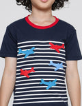 Little M Stripes Plane Kaos Anak Laki-laki
