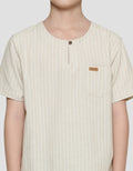 Little M Stripes Neck Round Koko Anak Laki-laki