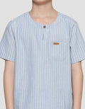 Little M Stripes Baju Koko Anak Laki-laki